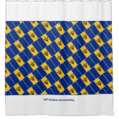 BARBADOS VLAG Gepersonaliseerd Schrift Barbadiaans Douchegordijn (Voorkant)