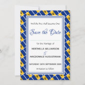 BARBADOS VLAG Gepersonaliseerd Schrift Stijlvol Save The Date (Voorkant)