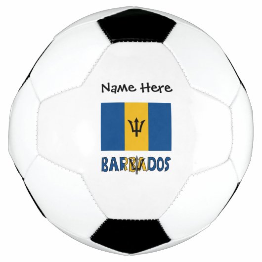 Barbados vlag gepersonaliseerd voetbal (Voorkant)