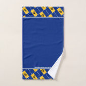 BARBADOS VLAG Gepersonaliseerde Schrift BLAUW Bad Handdoek (Handdoek)