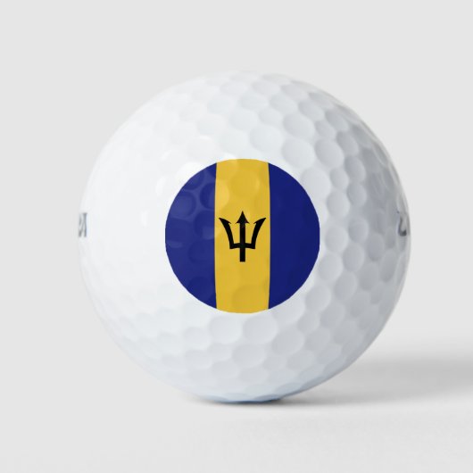 Barbados vlag golfballen (Voorkant)