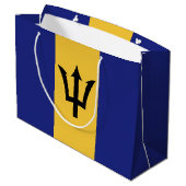Barbados vlag groot cadeauzakje (Achterkant Gekanteld)