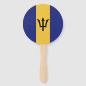 Barbados vlag handwaaier (Achterkant)