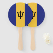 Barbados vlag handwaaier (Voorkant en achterkant)