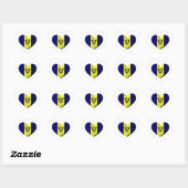 Barbados Vlag hart Sticker (Vel)