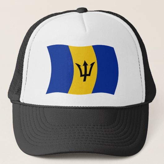 Barbados Vlag Hoed Trucker Pet (Voorkant)