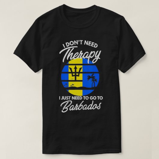 Barbados Vlag I Vacation Barbados T-shirt (Design voorkant)