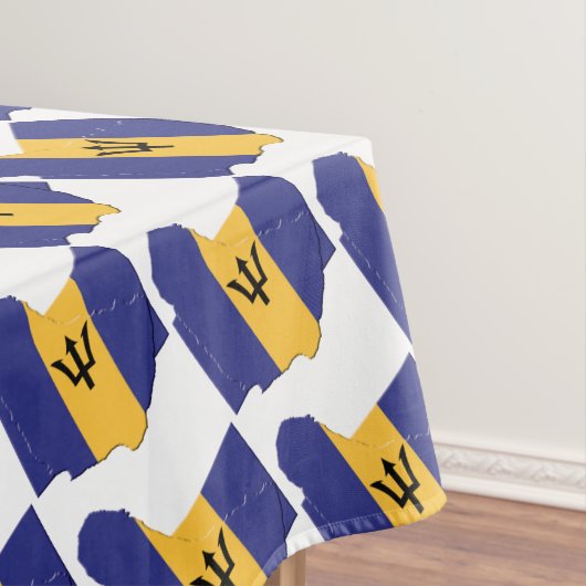 BARBADOS VLAG KAART Stijlvol Patriottisch Tafelkleed (Voorbeeld)