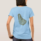 Barbados Vlag + Kaart + Tekst T-shirt (Achterkant)