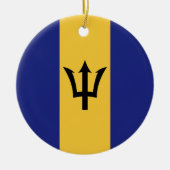 Barbados vlag keramisch ornament (Voorkant)