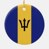 Barbados vlag keramisch ornament (Achterkant)