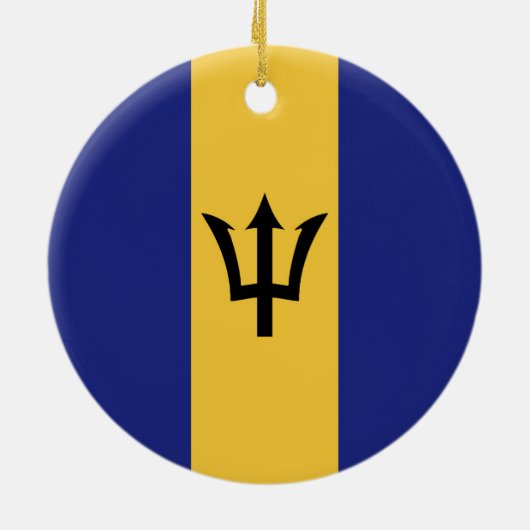Barbados vlag keramisch ornament (Achterkant)