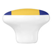 Barbados vlag keramische knop (Zijkant)