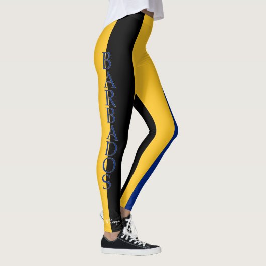 Barbados vlag kleuren Leggings (Rechts)