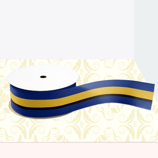 Barbados vlag kleuren lint, Barbados / sport Satijnen Lint