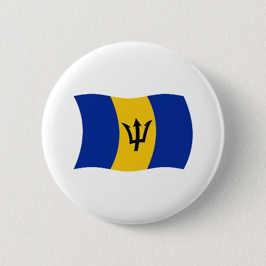 Barbados Vlag Knop Ronde Button 5,7 Cm (Voorkant)