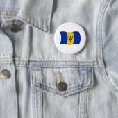 Barbados Vlag Knop Ronde Button 5,7 Cm (In situ)