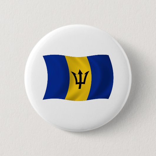 Barbados Vlag Knop Ronde Button 5,7 Cm (Voorkant)