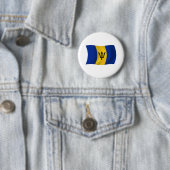 Barbados Vlag Knop Ronde Button 5,7 Cm (In situ)