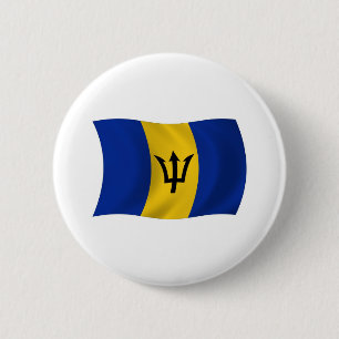Barbados Vlag Knop Ronde Button 5,7 Cm