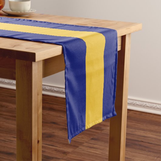 Barbados vlag korte tafelloper (Voorbeeld)