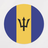 Barbados vlag labels (Design 1)
