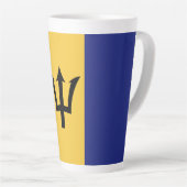 Barbados vlag latte mok (Rechterhoek)