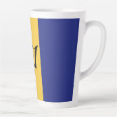 Barbados vlag latte mok (Rechts)