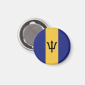 Barbados vlag magneet (Voorkant / Achterkant)