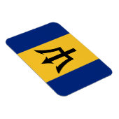 Barbados Vlag Magneet (Rechterzijde)