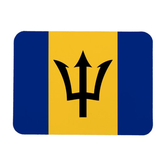 Barbados Vlag Magneet (Horizontaal)