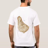 Barbados vlag + Map + Tekst T-shirt (Achterkant)