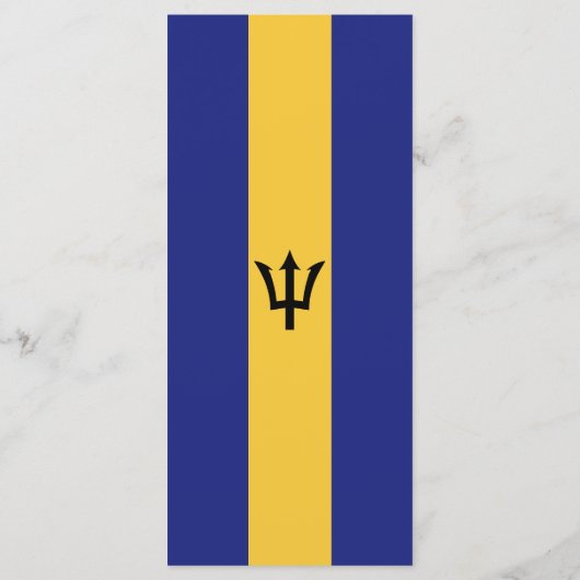 Barbados vlag menu (Achterkant)