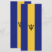Barbados vlag menu (Voorkant / Achterkant)