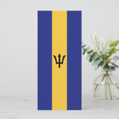 Barbados vlag menu (Staand voorkant)