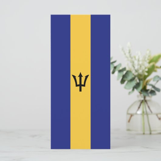 Barbados vlag menu (Staand voorkant)