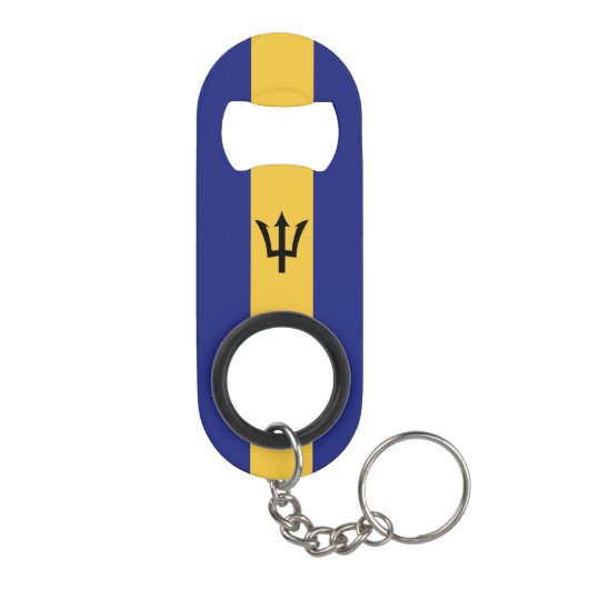 Barbados vlag mini flessenopener (Achterkant)