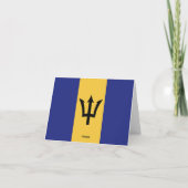 Barbados vlag notitiekaartje (Achterkant)