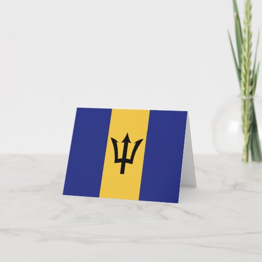 Barbados vlag notitiekaartje (Voorkant)