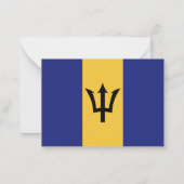 Barbados vlag notitiekaartje (Achterkant)