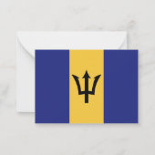 Barbados vlag notitiekaartje (Voorkant)