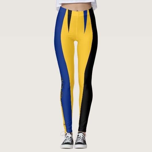 Barbados vlag ontwerp leggings (Voorkant)