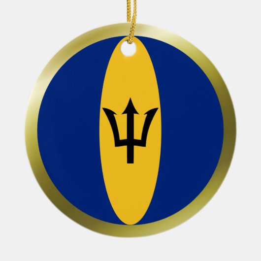 Barbados Vlag Ornament (Voorkant)