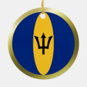 Barbados Vlag Ornament (Achterkant)
