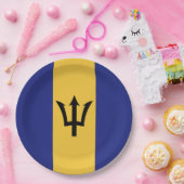 Barbados vlag papieren bordje (Feest)