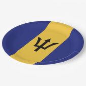 Barbados vlag papieren bordje (Gekanteld)