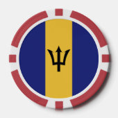 Barbados vlag poker chips (Voorkant)