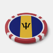 Barbados vlag poker chips (Enkel)