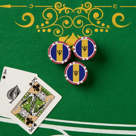 Barbados vlag poker chips (Pokertafel (Stack))