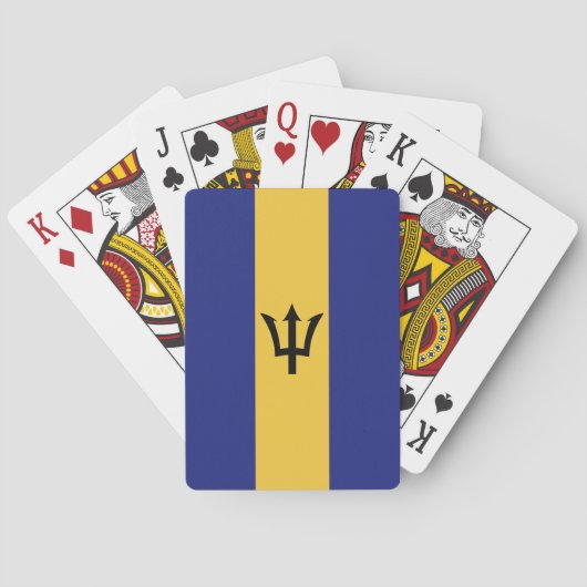 Barbados vlag pokerkaarten (Achterkant)